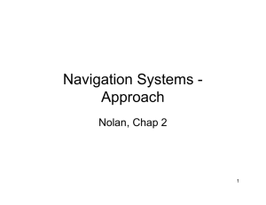 Navigation Systems - Approach Nolan, Chap 2 1