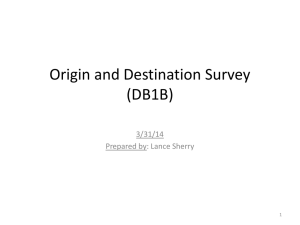 Origin and Destination Survey (DB1B)  3/31/14