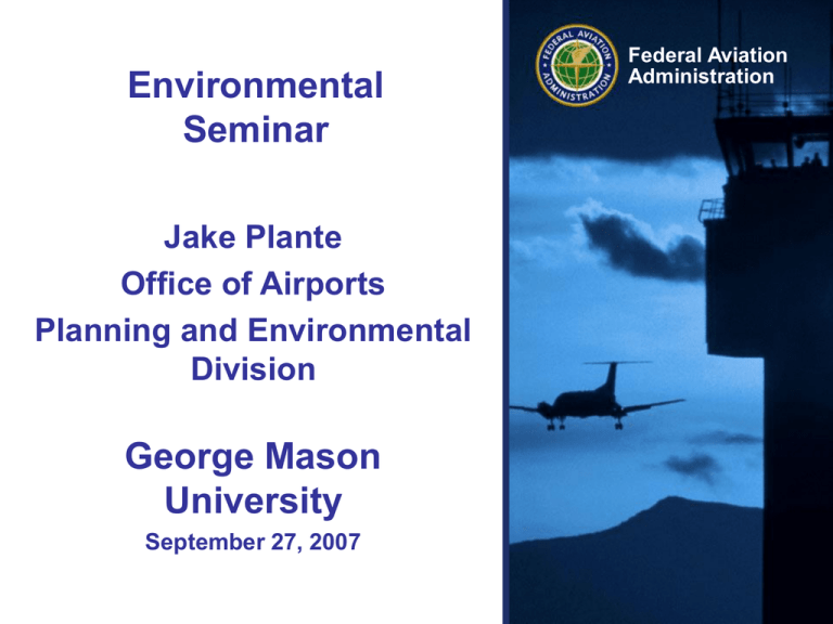 Environmental Seminar Mason University