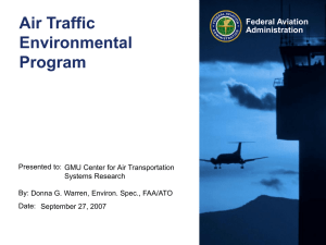 Air Traffic Environmental Program Federal Aviation