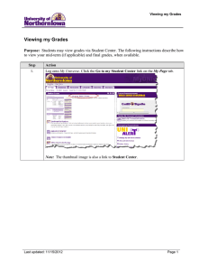Viewing my Grades Purpose: Step