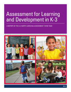 Assessment for Learning and Development in K-3 2013