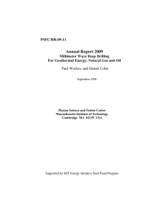 Annual Report 2009 PSFC/RR-09-11  Millimeter Wave Deep Drilling