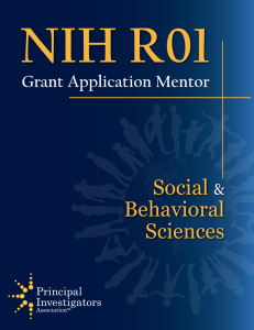 NIH R01 Social Behavioral Sciences