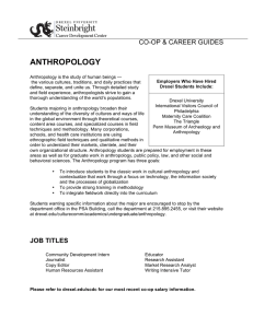 ANTHROPOLOGY CO-OP &amp; CAREER GUIDES