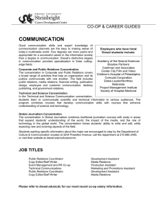 COMMUNICATION CO-OP &amp; CAREER GUIDES