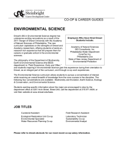 ENVIRONMENTAL SCIENCE CO-OP &amp; CAREER GUIDES