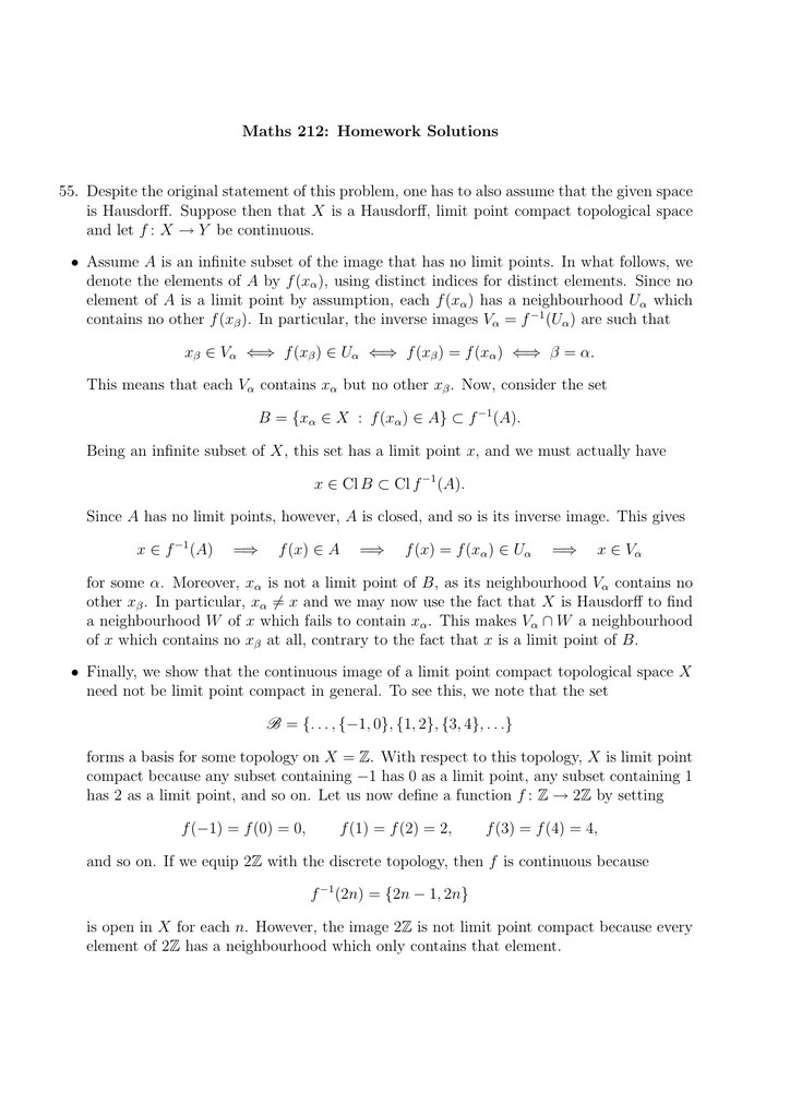 Maths 212 Homework Solutions