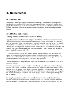 Mathematica à 3.1 Introduction