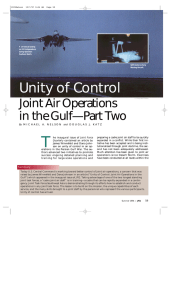 T Unity of Control Joint Air Operations in the Gulf—Part Two