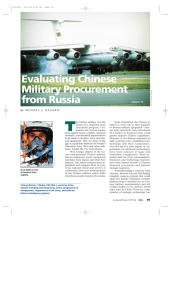 T Evaluating Chinese Military Procurement from Russia