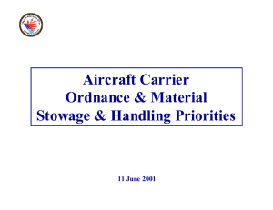 Aircraft Carrier Ordnance &amp; Material Stowage &amp; Handling Priorities 11 June 2001