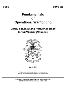 Fundamentals of Operational Warfighting DJMO Scenario and Reference Book
