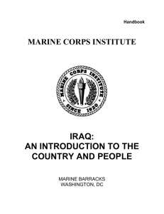 IRAQ: AN INTRODUCTION TO THE COUNTRY AND PEOPLE