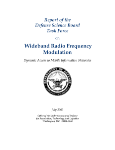Wideband Radio Frequency  Report of the Defense Science Board