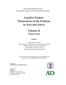 Conflict Timber: Dimensions of the Problem in Asia and Africa Volume II