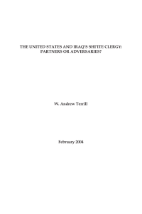 THE UNITED STATES AND IRAQ’S SHI’ITE CLERGY: PARTNERS OR ADVERSARIES? February 2004