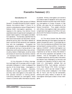 Executive Summary (U) UNCLASSIFIED Introduction (U)