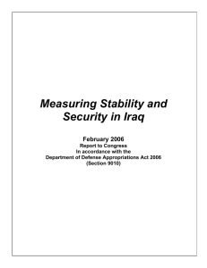 Measuring Stability and Security in Iraq February 2006