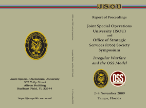 Joint Special Operations University ( ) Office of Strategic