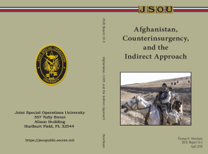 Afghanistan, Counterinsurgency, and the Indirect Approach