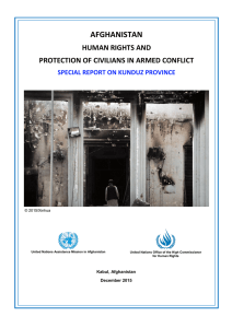 AFGHANISTAN HUMAN RIGHTS AND PROTECTION OF CIVILIANS IN ARMED CONFLICT