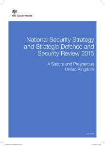 National Security Strategy and Strategic Defence and Security Review 2015