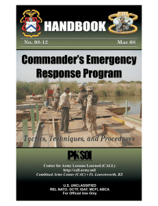 HANDBOOK Tactics, Techniques, and Procedures No. 08-12 Mar 08
