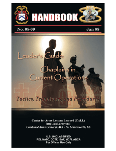 HANDBOOK Tactics, Techniques, and Procedures No. 08-09 Jan 08