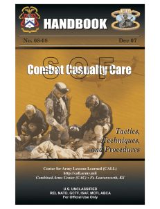S O F HANDBOOK Combat Casualty Care Tactics,