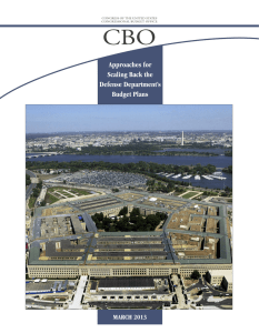 CBO Approaches for Scaling Back the Defense Department’s