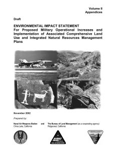 ENVIRONMENTAL IMPACT STATEMENT For Proposed Military Operational Increases and