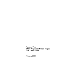 Proposed Final EA for Proposed Multiple Targets TS-5, UTTR-South February 2000