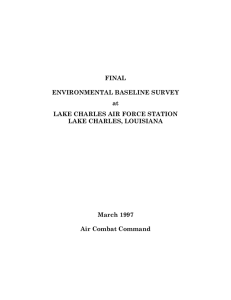 FINAL ENVIRONMENTAL BASELINE SURVEY at LAKE CHARLES AIR FORCE STATION