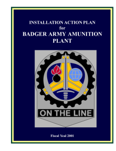 BADGER ARMY AMUNITION PLANT INSTALLATION ACTION PLAN for