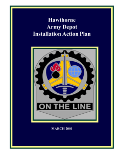 Hawthorne Army Depot Installation Action Plan MARCH 2001