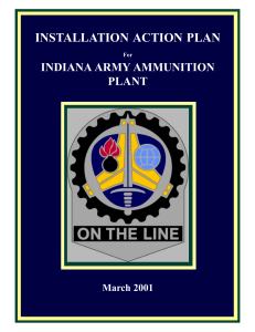 INSTALLATION ACTION PLAN INDIANA ARMY AMMUNITION PLANT March 2001