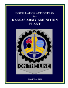 KANSAS ARMY AMUNITION PLANT INSTALLATION ACTION PLAN for