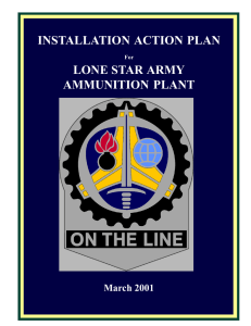 INSTALLATION ACTION PLAN LONE STAR ARMY AMMUNITION PLANT March 2001