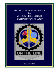 VOLUNTEER ARMY AMUNITION PLANT INSTALLATION ACTION PLAN for