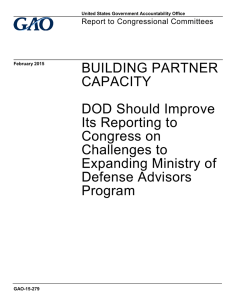 BUILDING PARTNER CAPACITY DOD Should Improve Its Reporting to