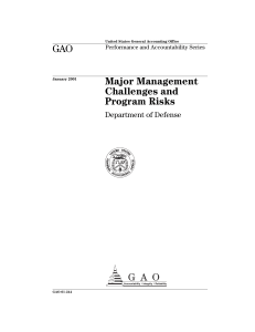 GAO Major Management Challenges and Program Risks