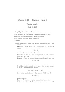 Course 2316 — Sample Paper 1 Timothy Murphy April 19, 2015