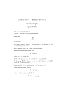 Course 2316 — Sample Paper 3 Timothy Murphy April 23, 2015