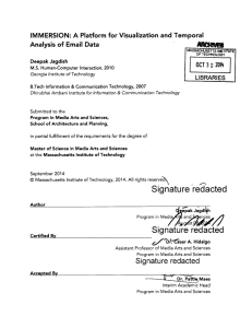IMMERSION:  A  Platform  for Visualization  and ... Analysis of Email  Data LIBRARIES