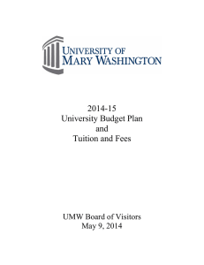 2014-15 University Budget Plan and