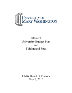   2016-17 University Budget Plan and