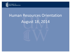 Human Resources Orientation August 18, 2014