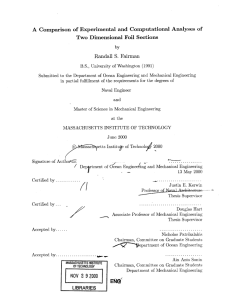 A  Comparison  of  Experimental  and ... Two  Dimensional  Foil  Sections S.