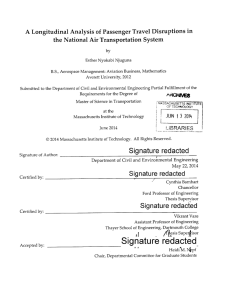 A  Longitudinal Analysis  of  Passenger Travel Disruptions... the National Air Transportation System